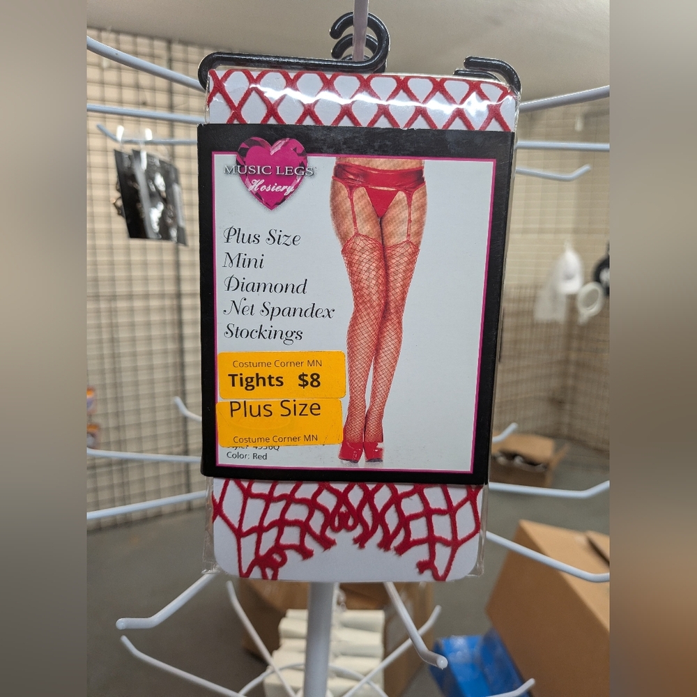 New Women's Plus Fishnet Thigh Highs